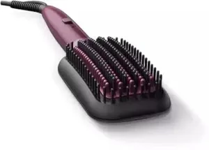 Philips Silk Protect Hair Straightener Brush - Sleek, Gentle Styling