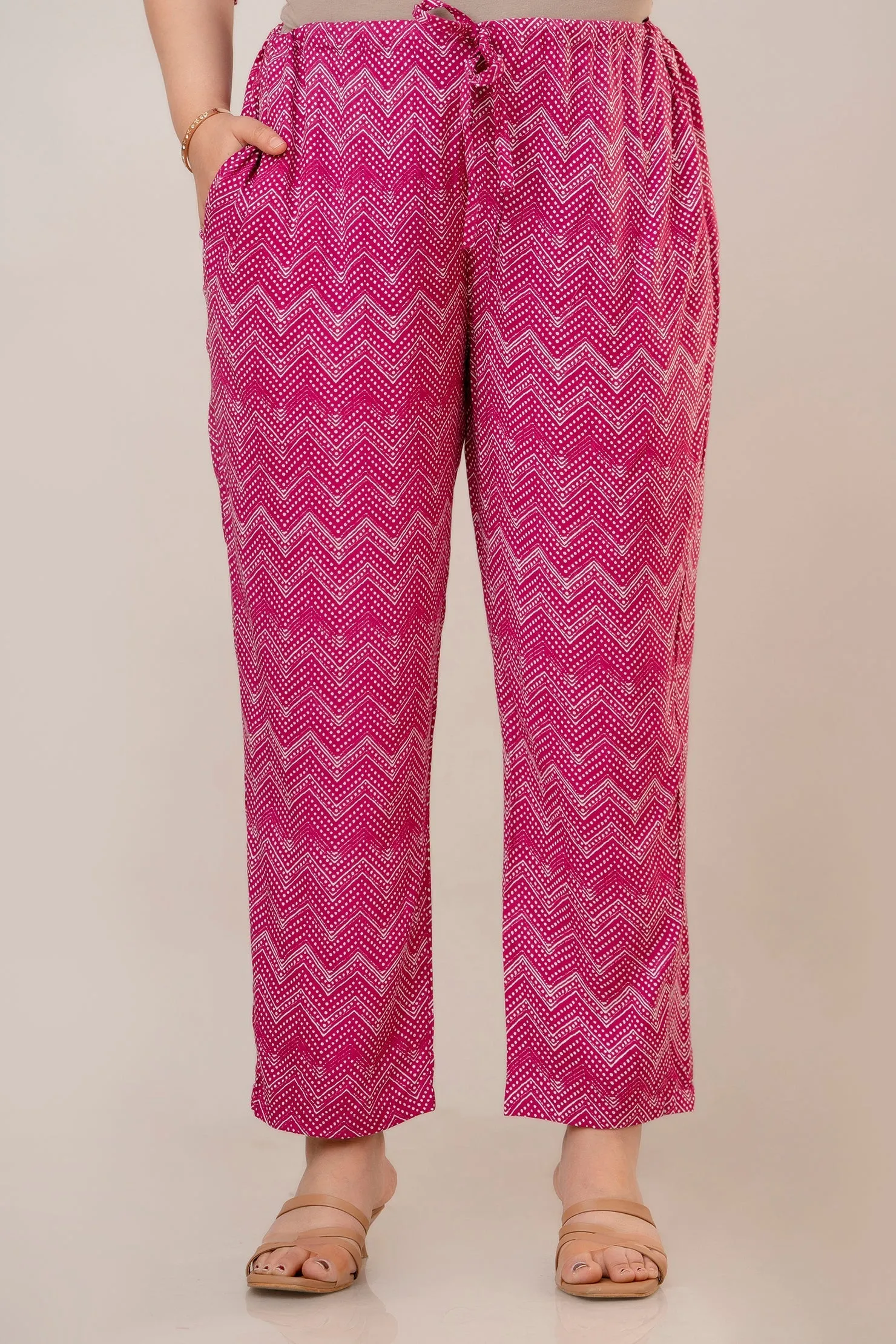 Pink Rayon Paisley Print Maternity Co-Ord Set