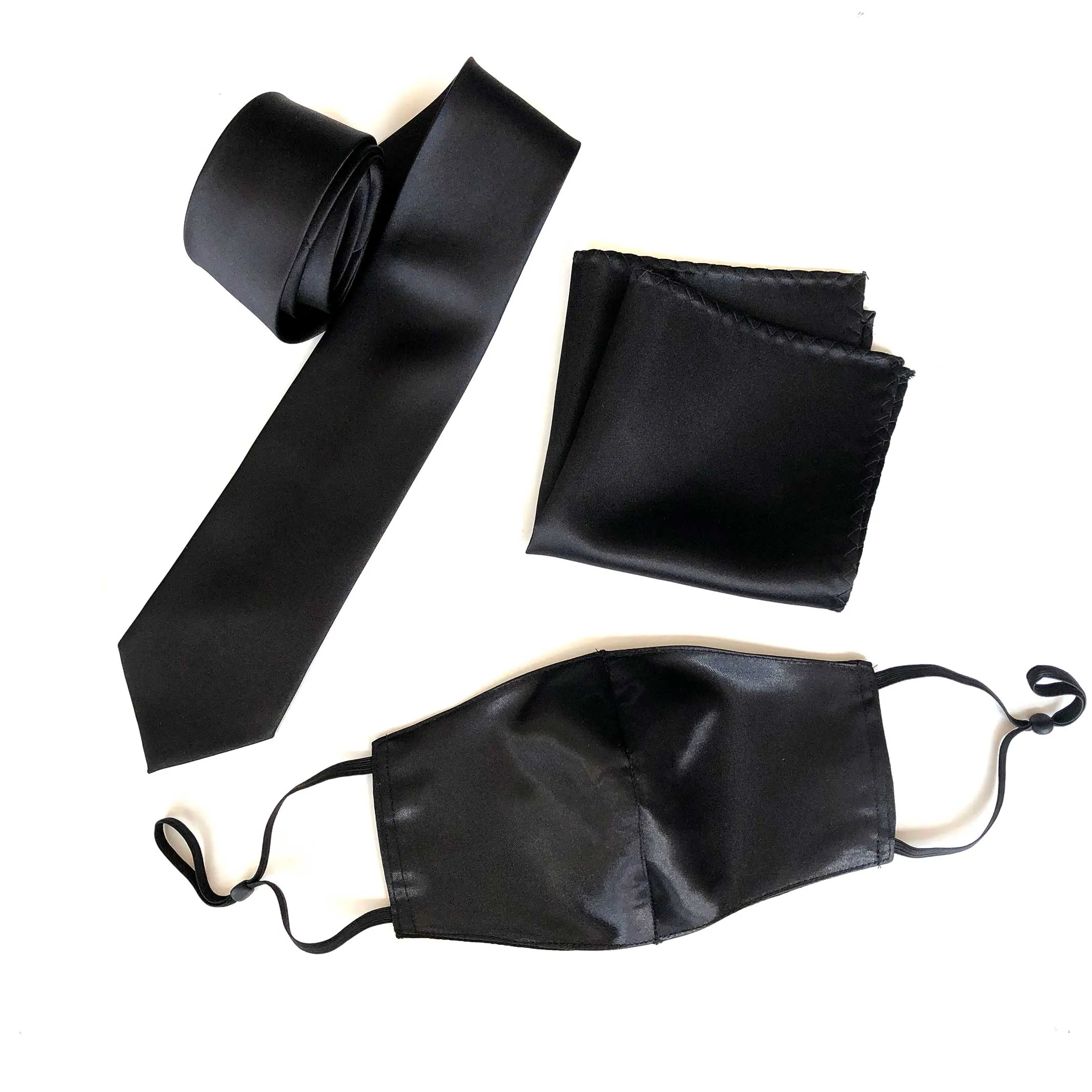Plain Black Face Mask, adjustable solid color washable fabric face cover