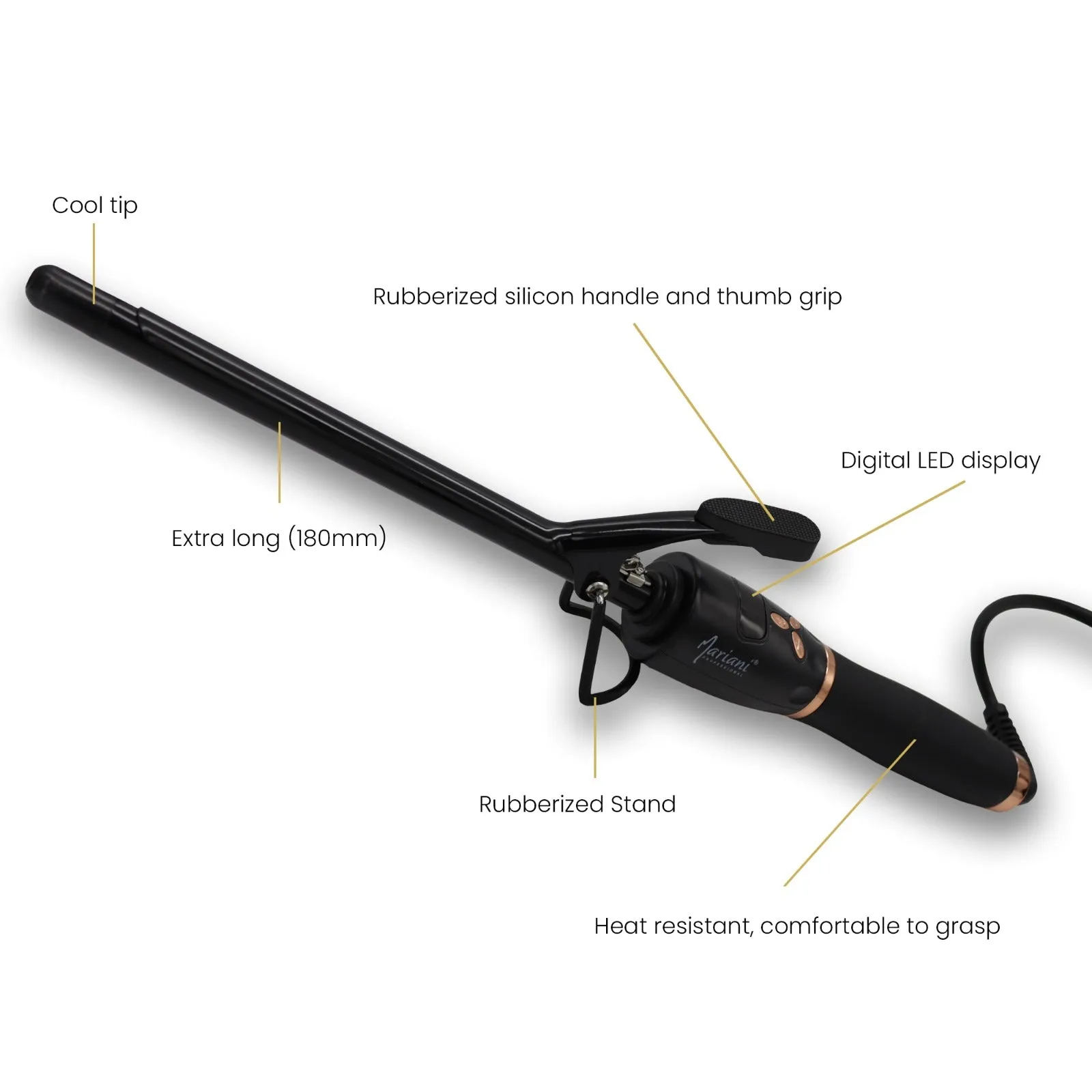 Premium Mariani Extra Long Barrel Curling Iron 13#
