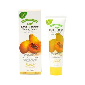 Pretty Cowry Natural Papaya Face & Body Cleansing Scrub Gel - 100ml