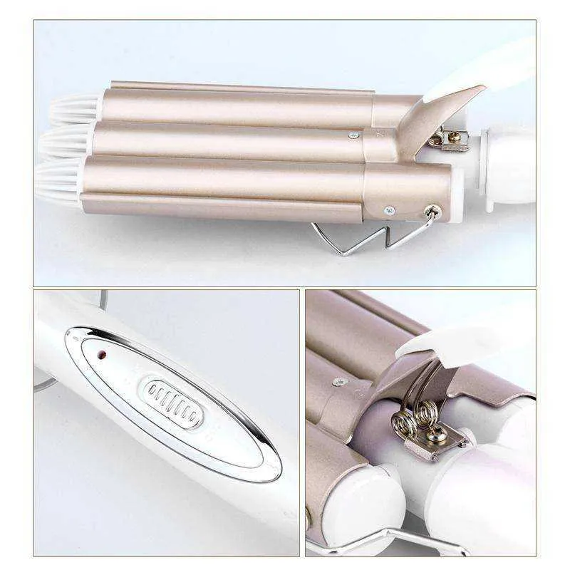 Professional Hair Curling Ceramic Triple Barrel Iron