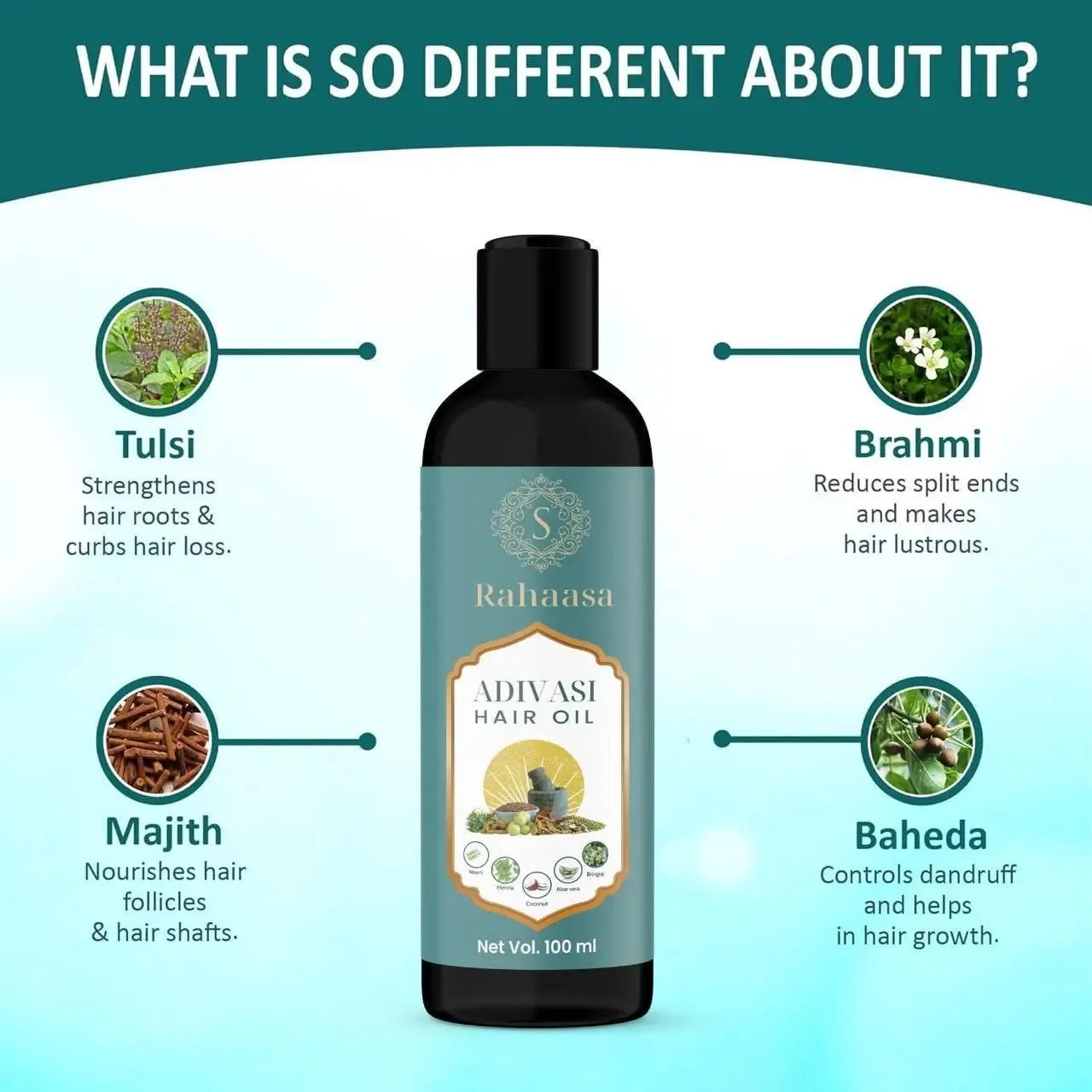 Rahaasa Adivasi Hair Oil 100ml (Pack of 2)