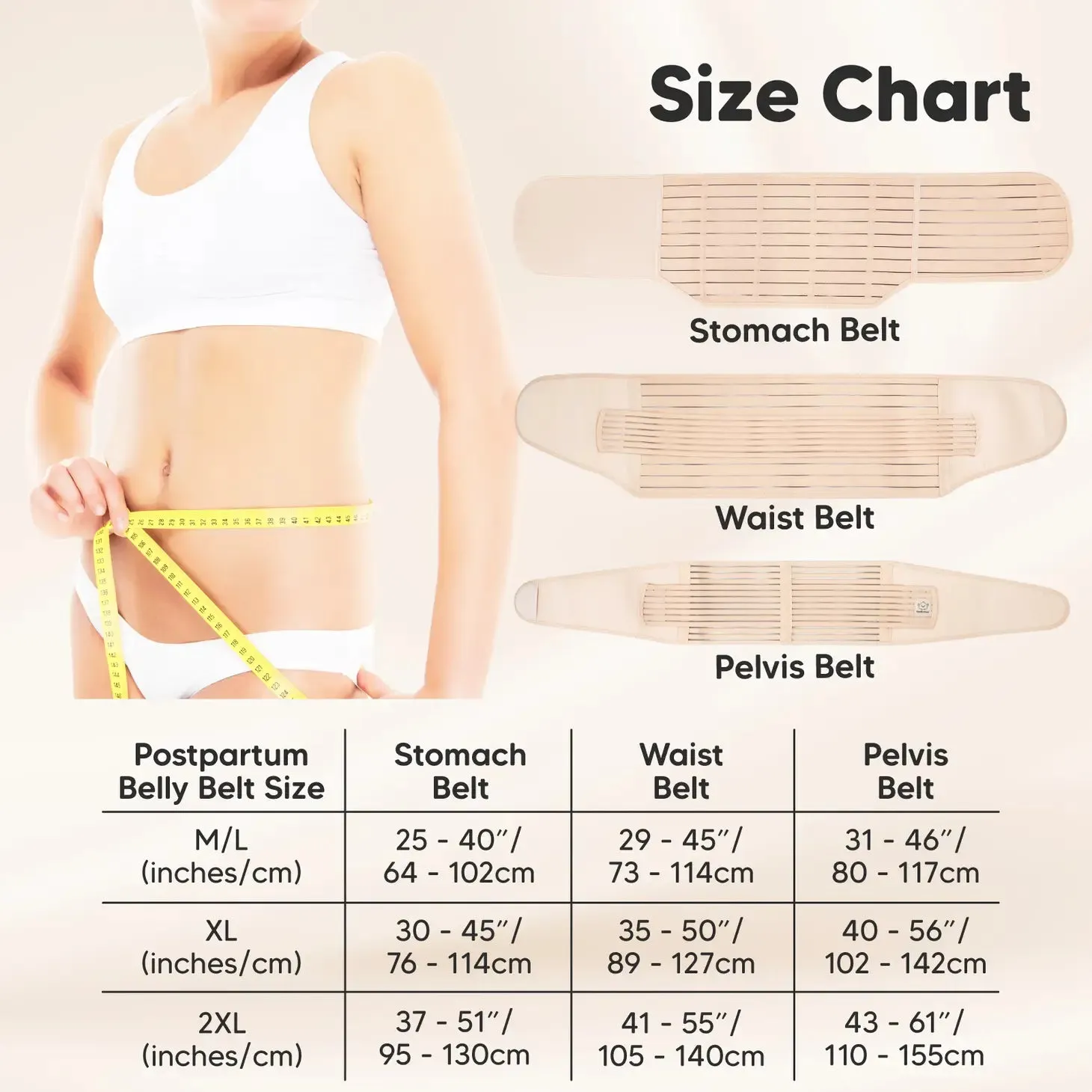 Revive 3 in 1 Postpartum Belt (Midnight Black,M/L)