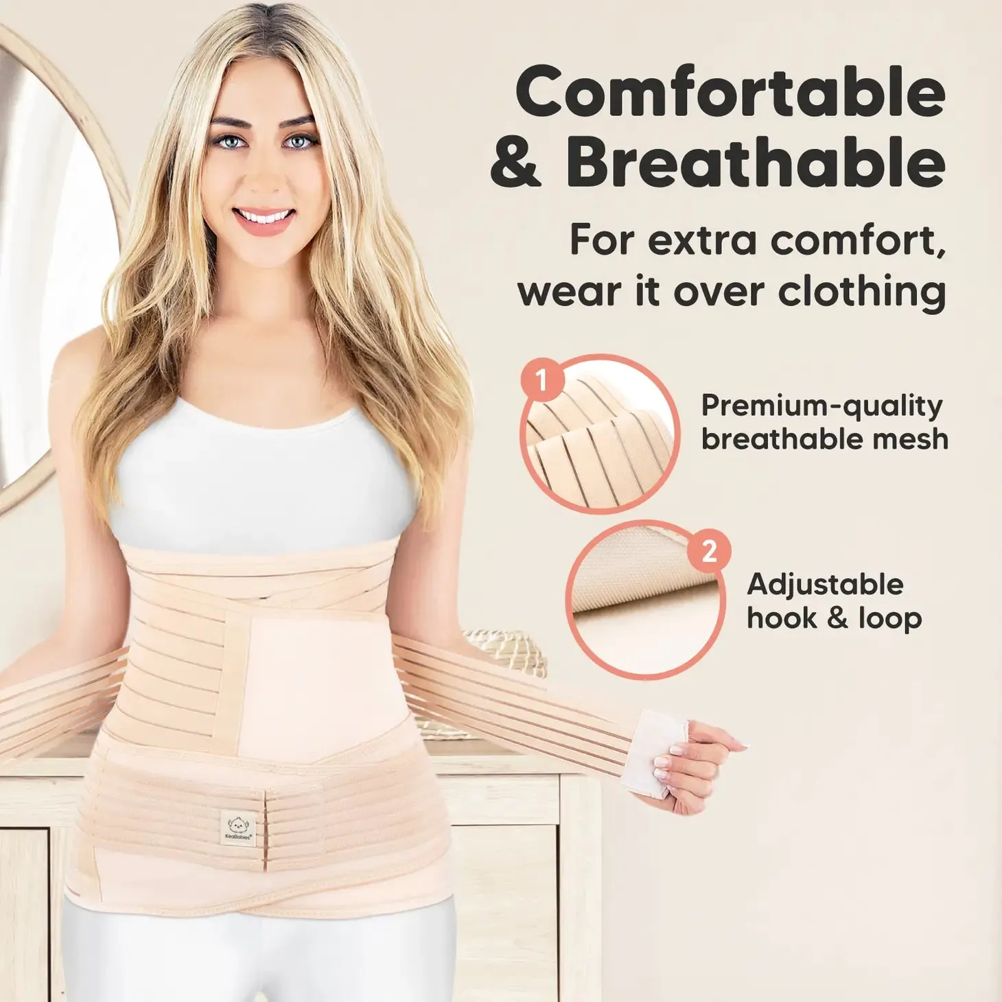 Revive 3 in 1 Postpartum Belt (Midnight Black,M/L)