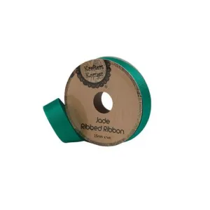 Ribbed Jade Ribbon - 15mm x 4m