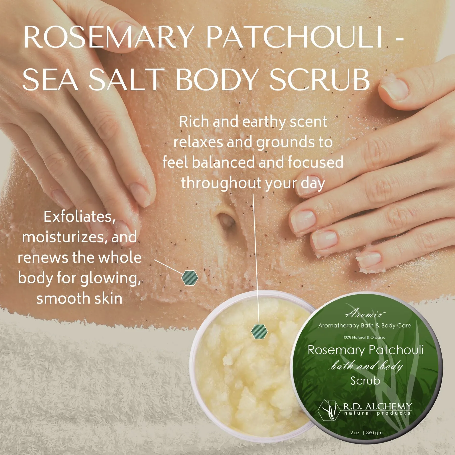 Rosemary Patchouli - Sea Salt Body Scrub