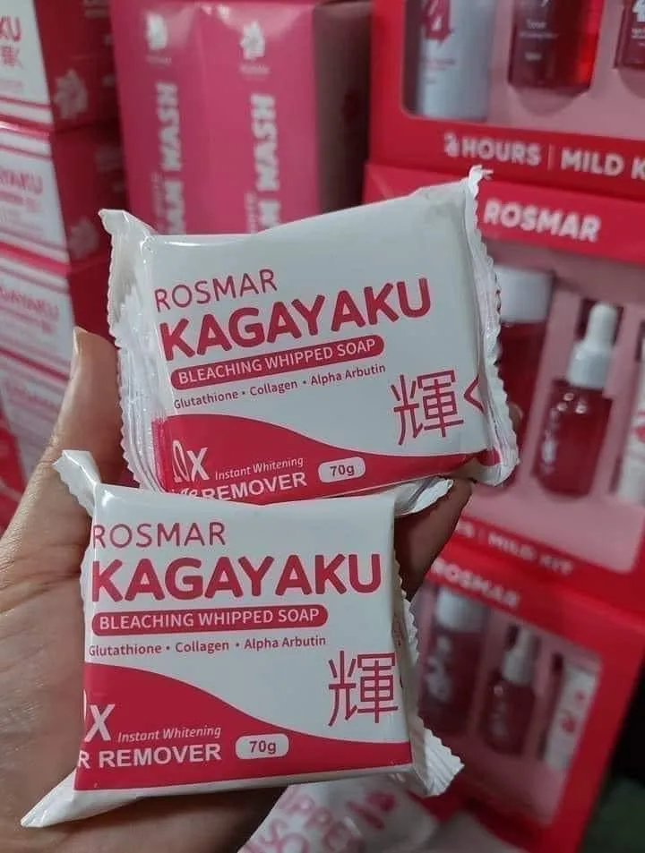 Rosmar - Kagayaku Bleaching Whipped Soap 10x Instant Whitening 70g ( Pure White Bar Soap )