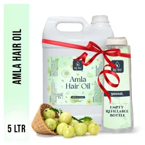 Rubz Amla Hair Oil | Enriched with Amla Oil & Bhrigraj Extract | For Strong, Long & Thick Hair | 5 Litre