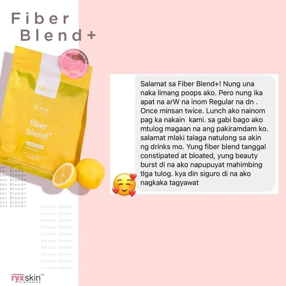 Ryx - FIBER BLEND - Honey Lemon Juice Drink 20g x 10 sachet