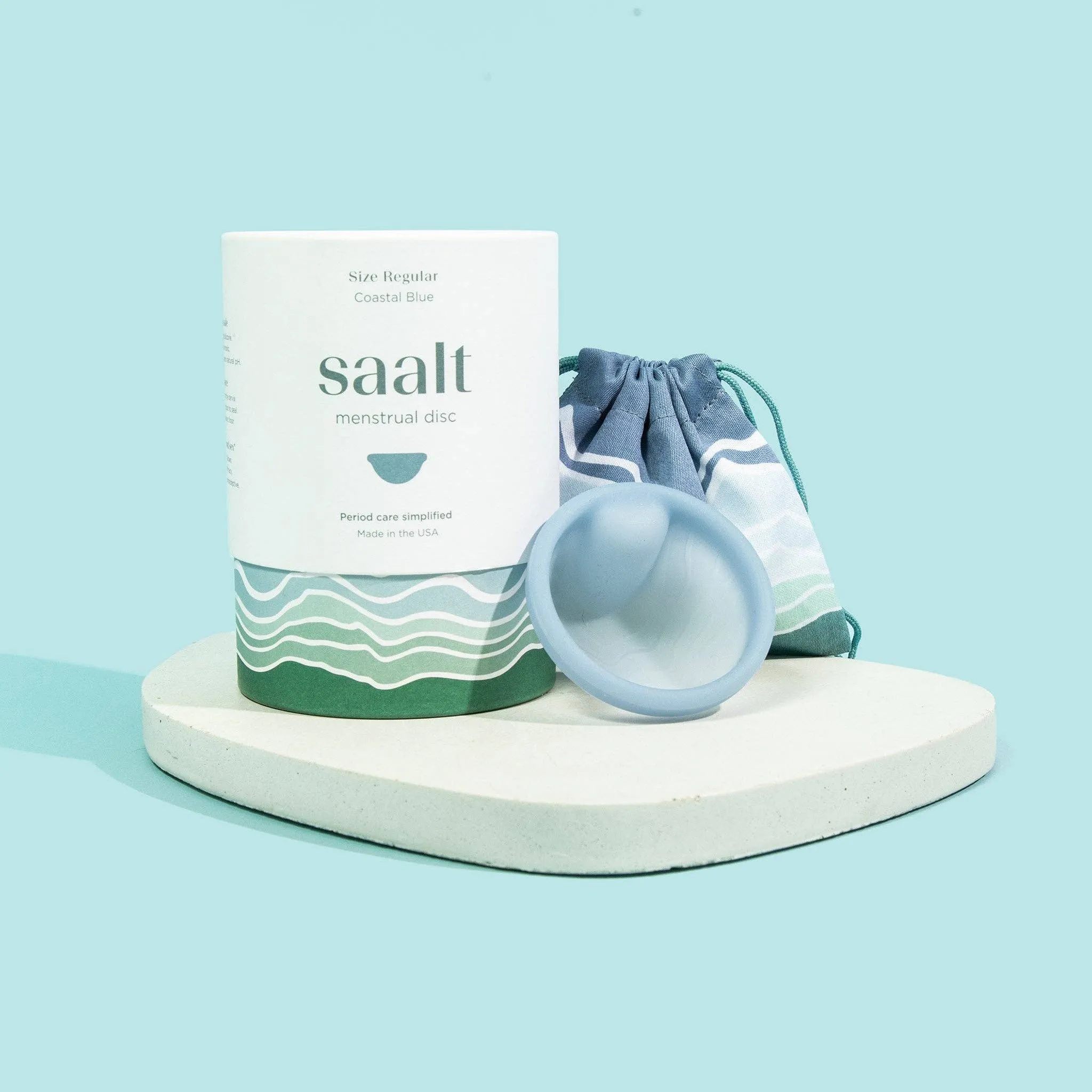 Saalt Menstrual Disc: Coastal Blue (Regular)