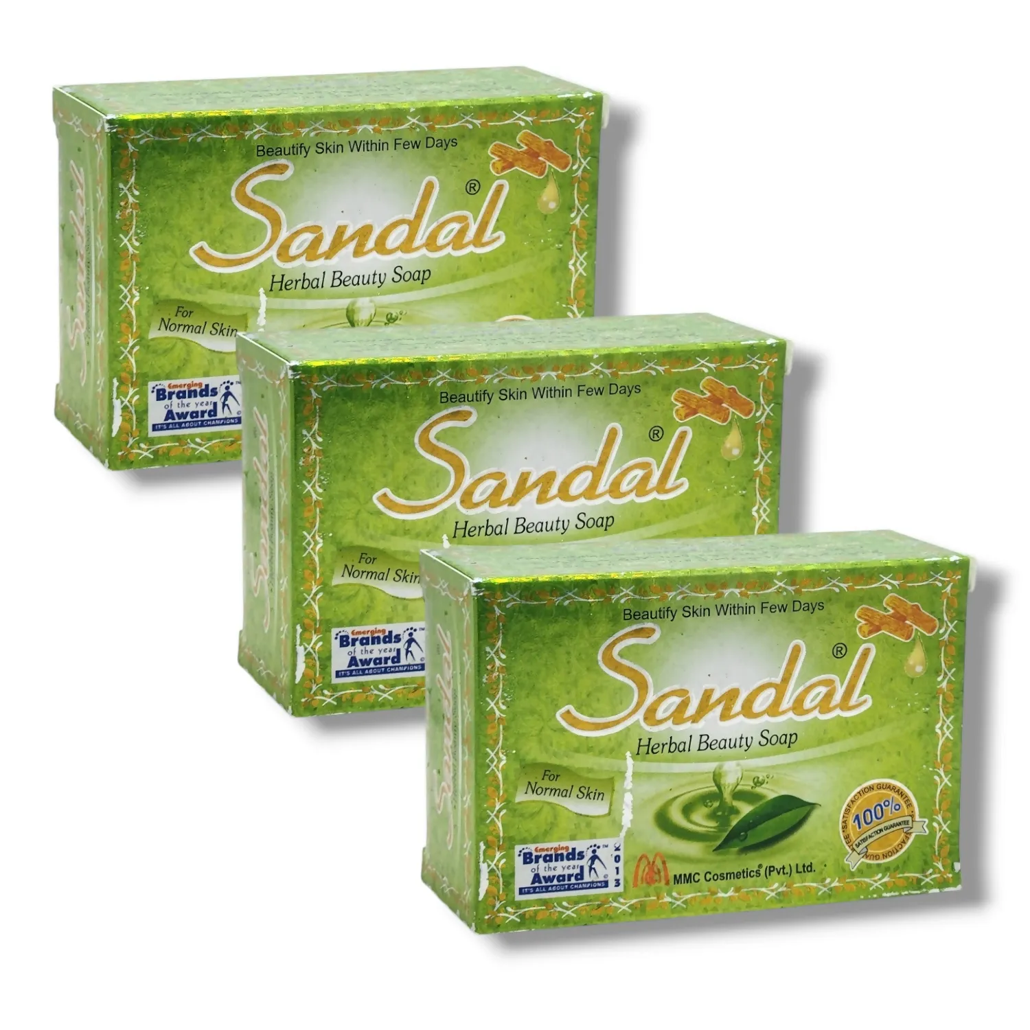 Sandal herbal beauty soap 90g (Pack of 3)