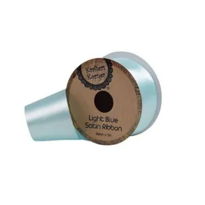 Satin Light Blue Ribbon - 38mm x 3m