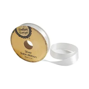 Satin Silver Ribbon - 15mm x 4m
