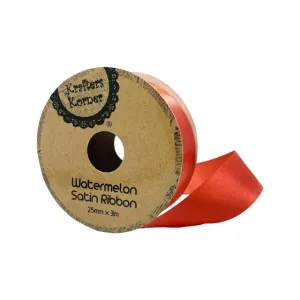Satin Watermelon Ribbon - 2.5cm x 300cm
