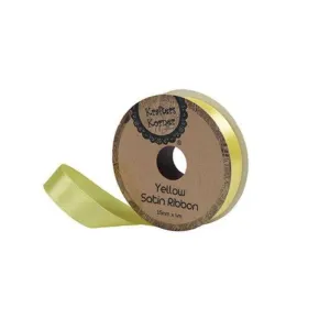 Satin Yellow Ribbon - 15mm x 4m