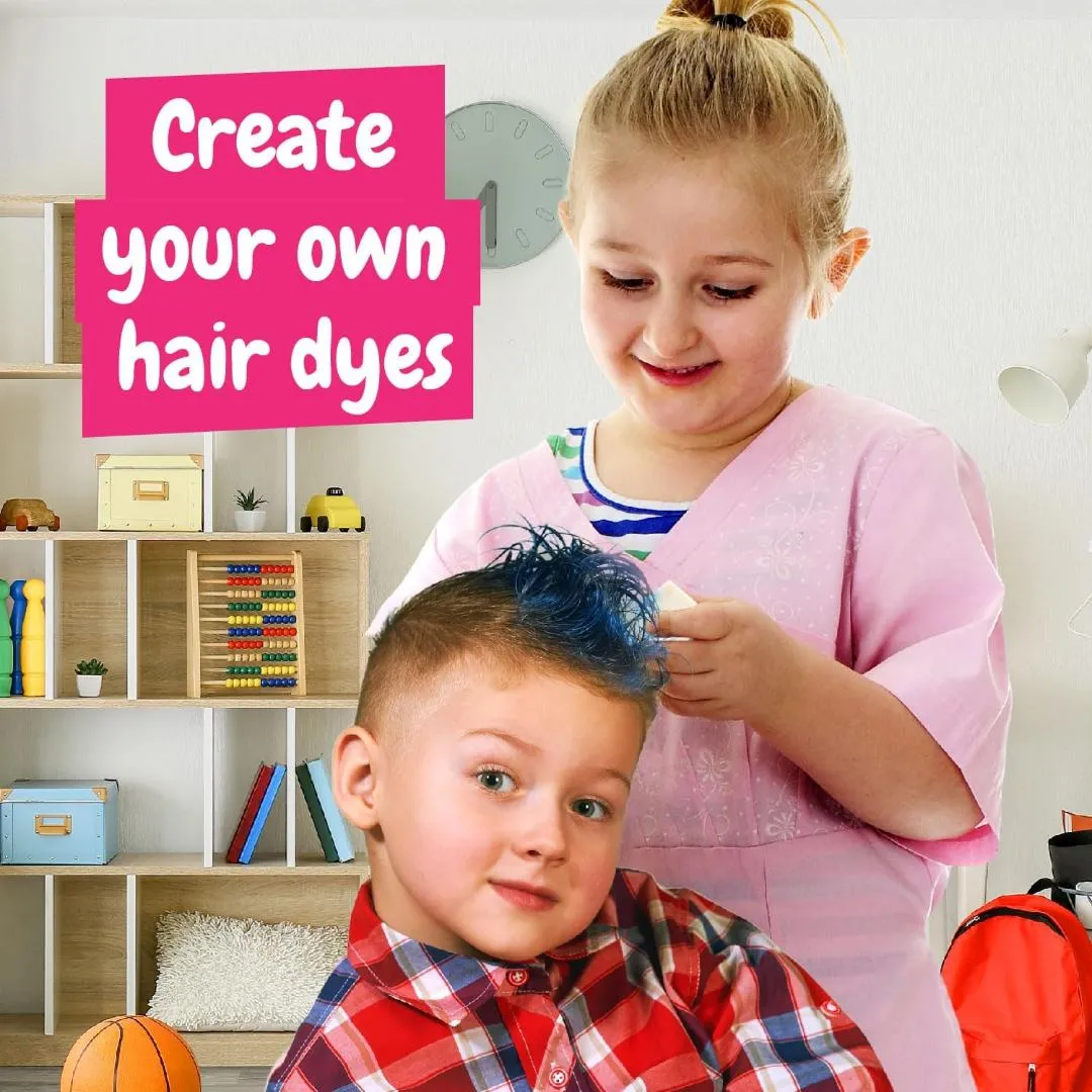 Science4you Hair Studio ,Hair Accessories Gift Set with Temporary Hair Dye for Kids