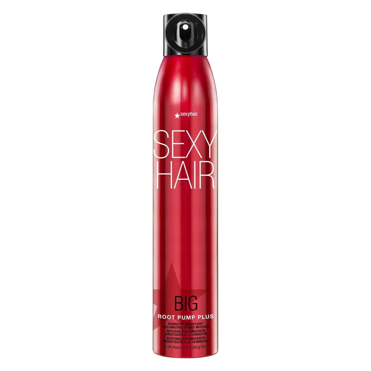 SexyHair Big Root Pump Plus Volumizing Spray Mousse, 10 Oz | Volume with High Hold | Up to 72 Hour Humidity Resistance 10 Ounce (Pack of 1)