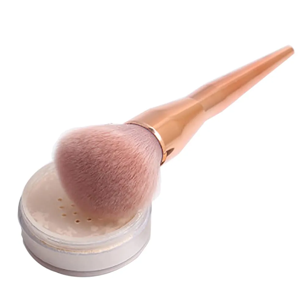 Single Loose Powder Brush Makeup Electroplating Blush Brush Beauty Tool Soft Big Blush Foundation Brush Ladies Makeup Brush Tool Professional Makeup (rose gold)