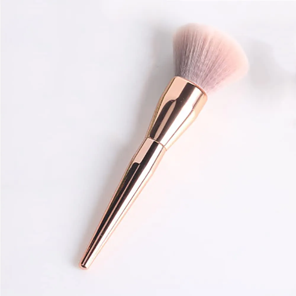 Single Loose Powder Brush Makeup Electroplating Blush Brush Beauty Tool Soft Big Blush Foundation Brush Ladies Makeup Brush Tool Professional Makeup (rose gold)
