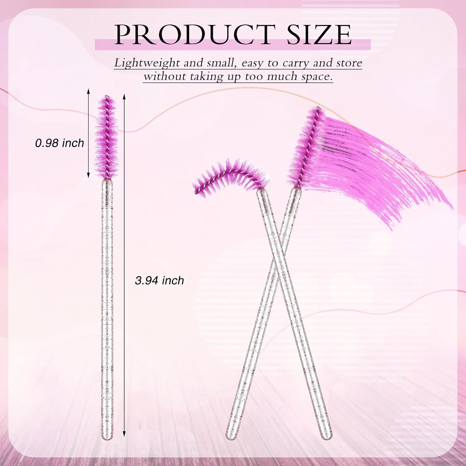 Skylety 1000 Pcs Disposable Mascara Wands Bulk Mascara Eyelash Brush Makeup Applicator Eyelash Wands for Eye Lash Extension, Eyebrow Comb, 3.9 x 0.2 x 0.3 Inch (Purplish Red)