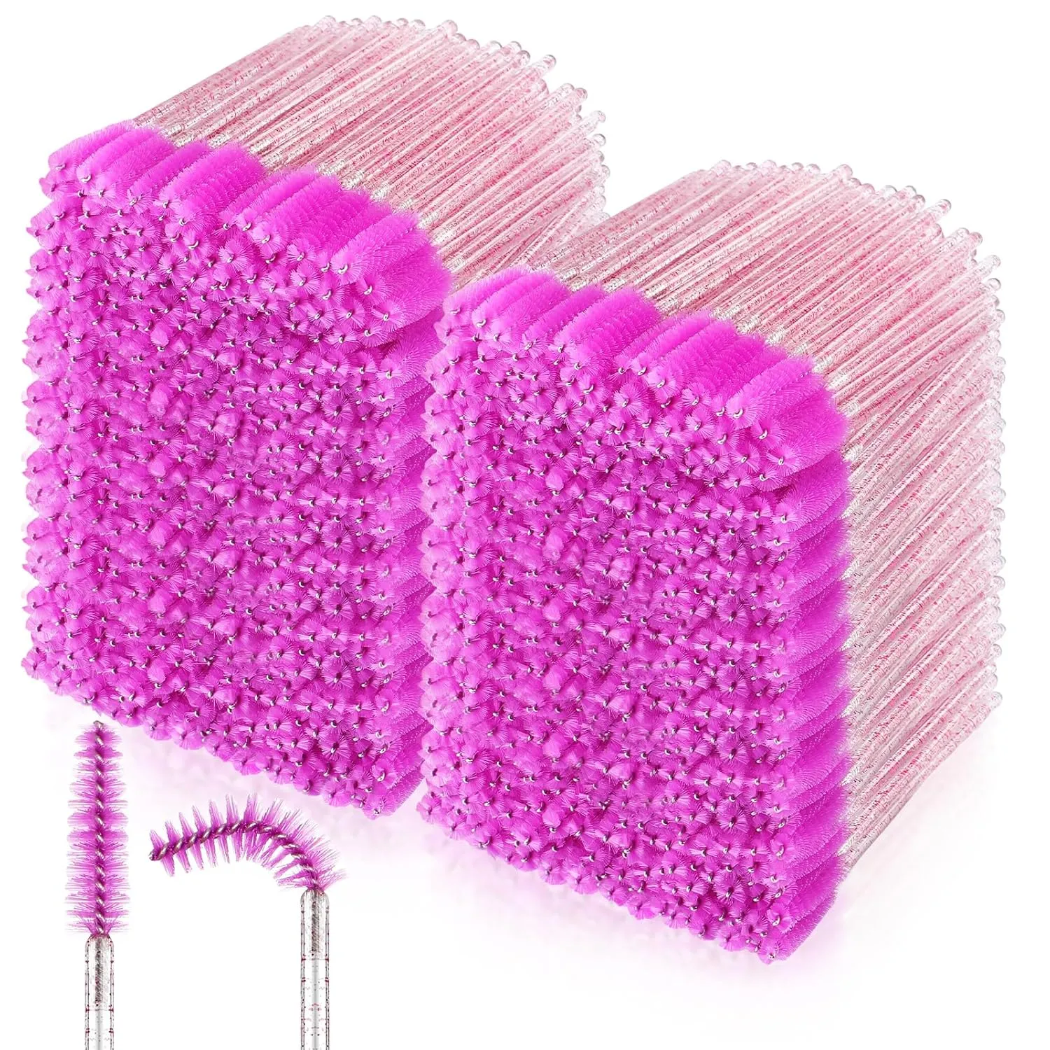 Skylety 1000 Pcs Disposable Mascara Wands Bulk Mascara Eyelash Brush Makeup Applicator Eyelash Wands for Eye Lash Extension, Eyebrow Comb, 3.9 x 0.2 x 0.3 Inch (Purplish Red)
