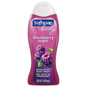 Softsoap Exfoliating Body Wash, Blackberry Sugar - 20 Fluid Ounce