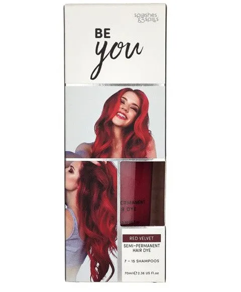 Splashes And Spills Be You Red Velvet Semi Permanent Hair Dye