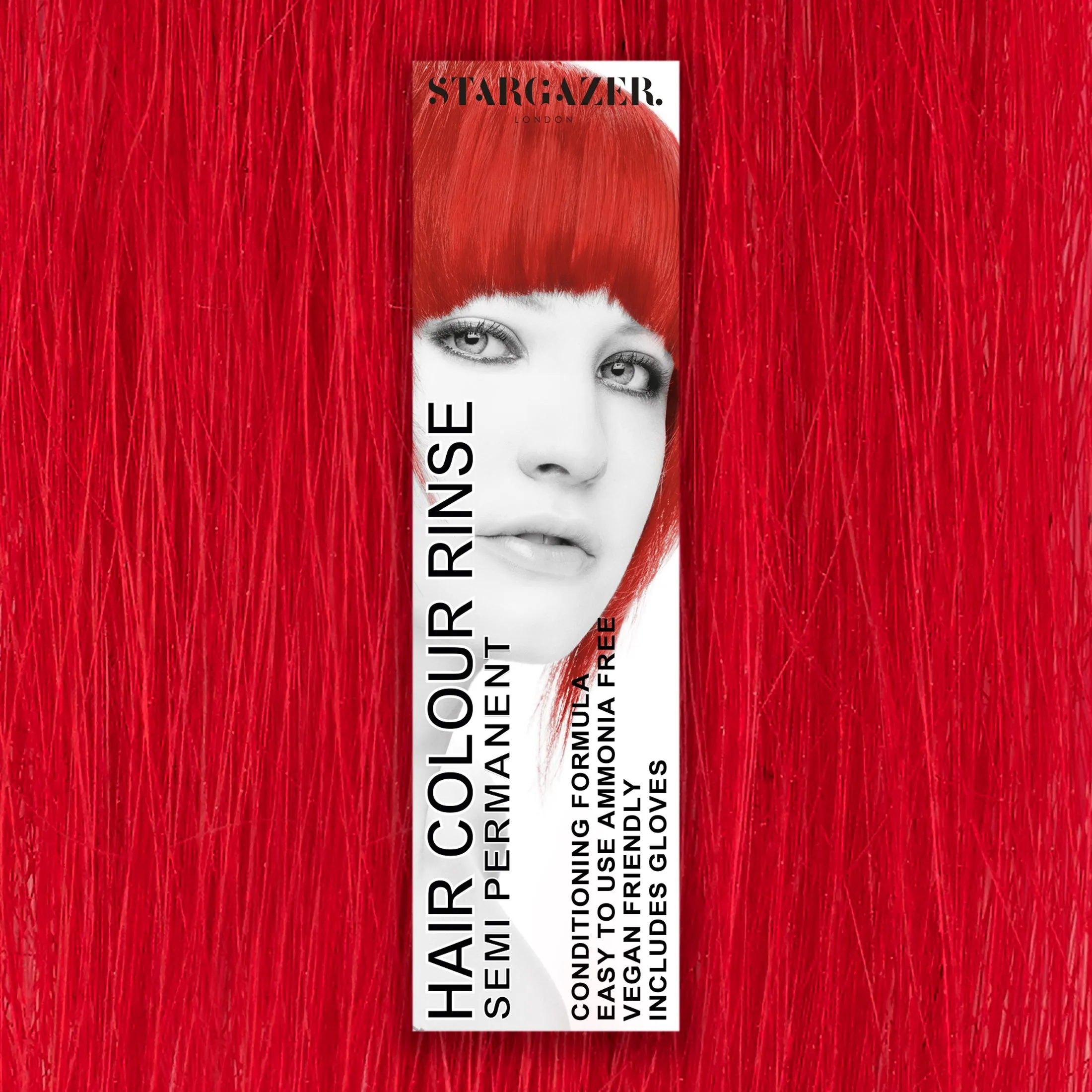 Stargazer Vegan Semi-Permanent Hair Color In Foxy Red, Cruelty Free & Ammonia Free Conditioning Super Vibrant Long Lasting Hair Dye Made In The UK. Same Great Formula Since 1984, Includes Disposable Gloves For Application, 2.37 fl. oz. 3
