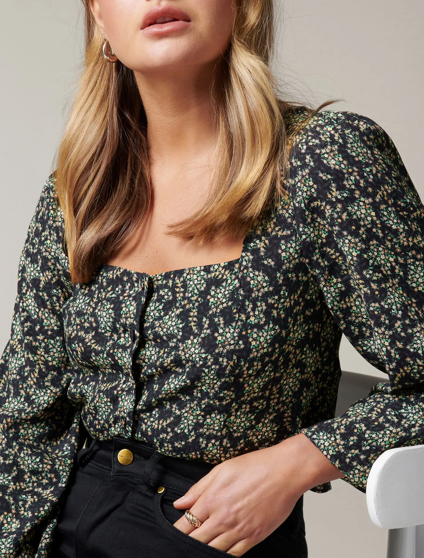 Stella Square Neck Blouse