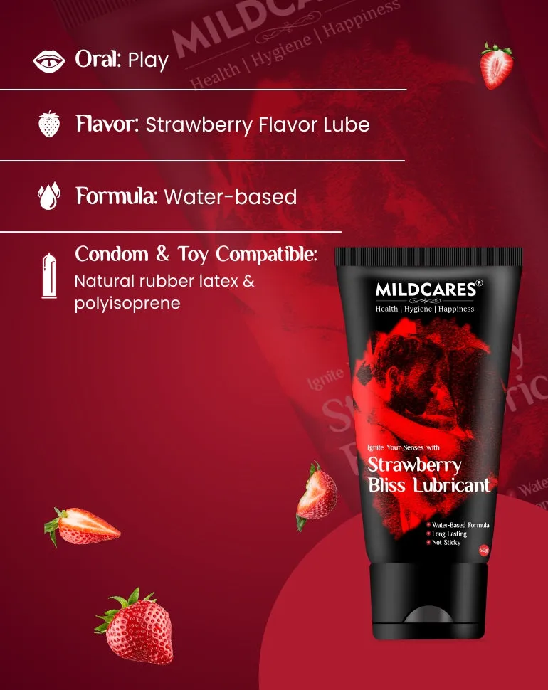 Strawberry Bliss Lubricant | Water Based Formula | Non-Sticky