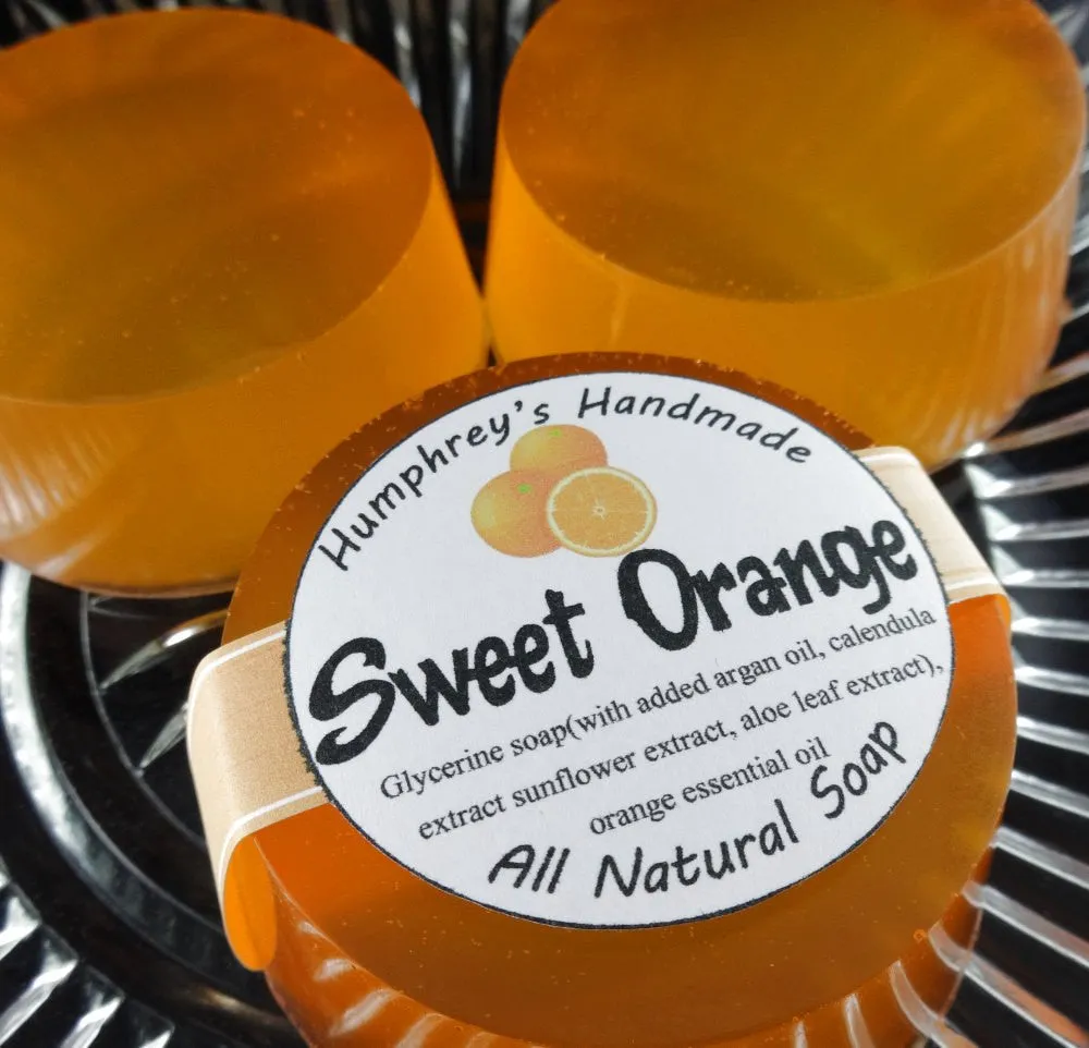 SWEET ORANGE Soap | Essential Oil | Shave Soap | Body Bar | Shampoo Puck