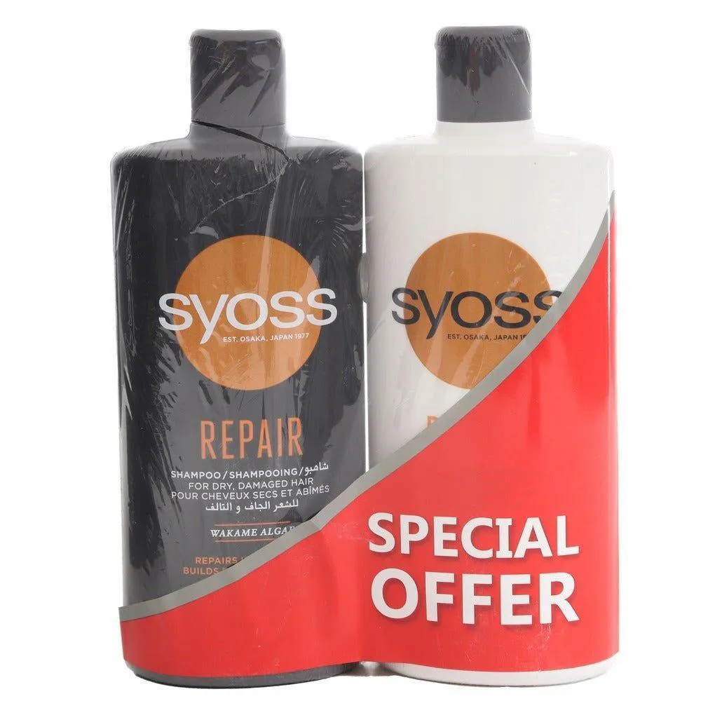 Syoss Repair Shampoo   Conditioner Combo Pack- 500ml 500ml