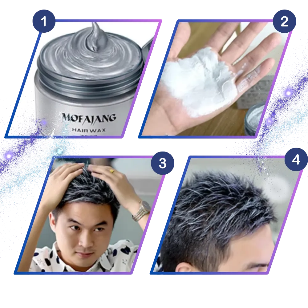 Temporary Vibrant Hair Wax Coloring