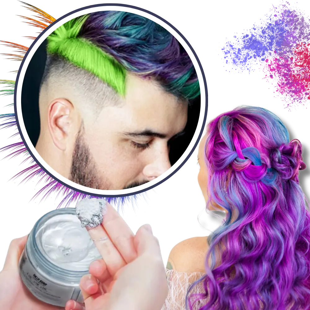 Temporary Vibrant Hair Wax Coloring