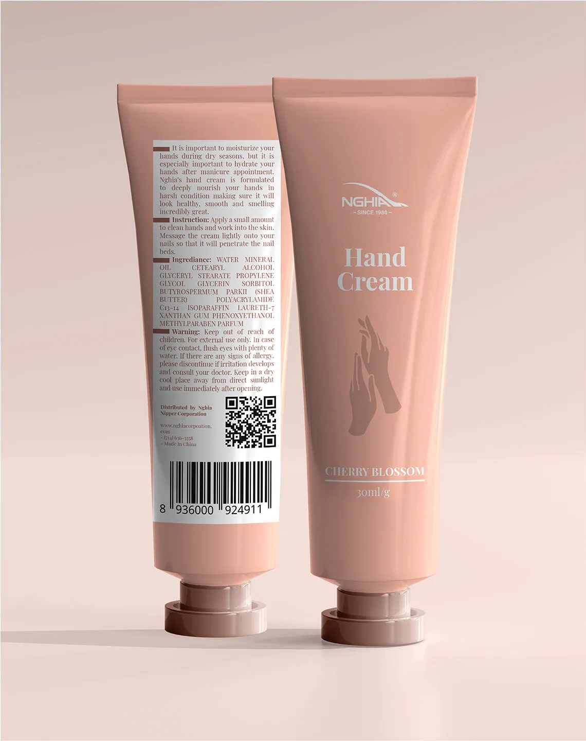 Traveling Moisturizing Hand Cream - Cherry Blossom Scented