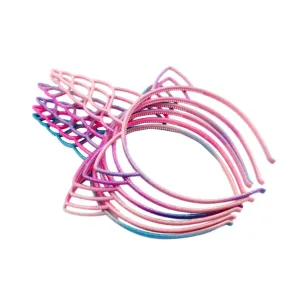 Unicorn Hair Hoop Abs Loose Powder Decor Headband Perfect for Birthday Celebration Club Cosplay Performance Random Color