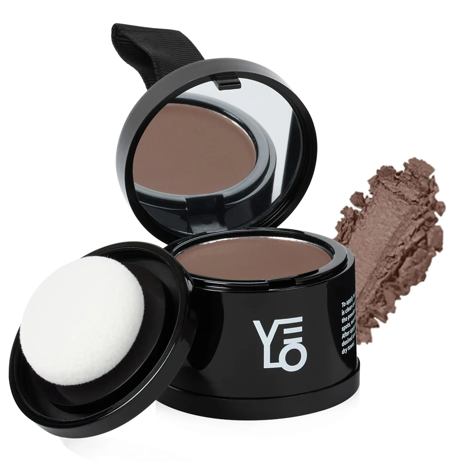 VELO Hairline PowderMEDIUM BROWN Hair Root Touch Up Powder for Women & MenInstantly Covers Gray Hair, Thinning Hair & Bald SpotsSweatproof Root Cover UpPuff & Mirror Compact, 13 Shades