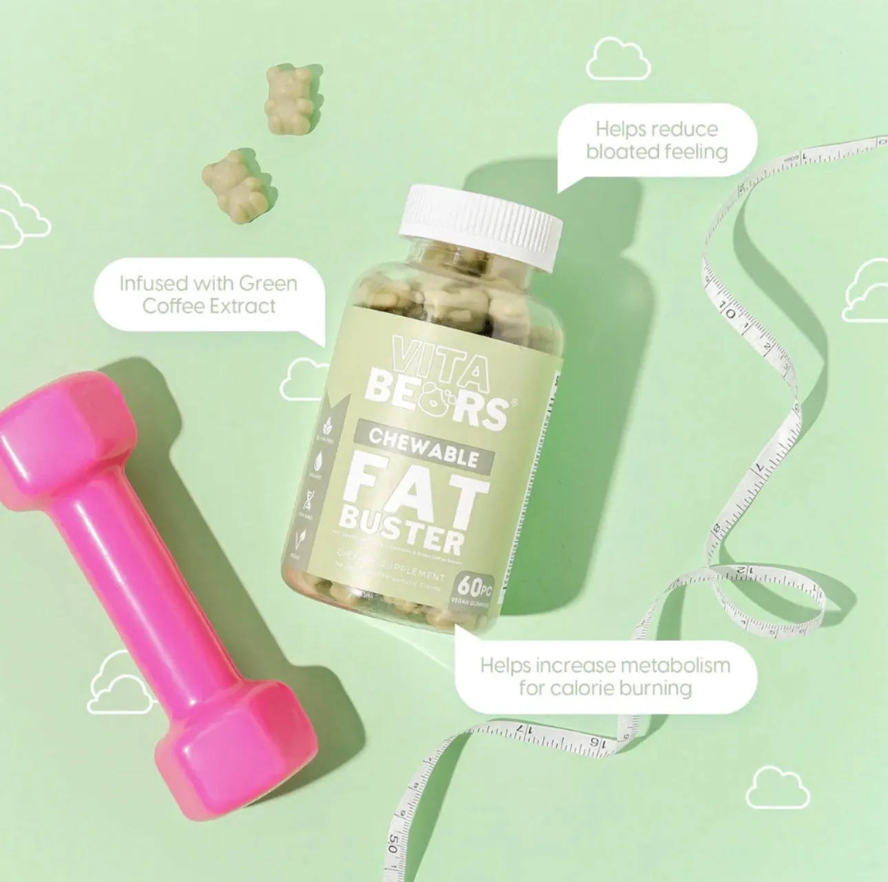 Vita Bears - FAT BUSTER ( Green )