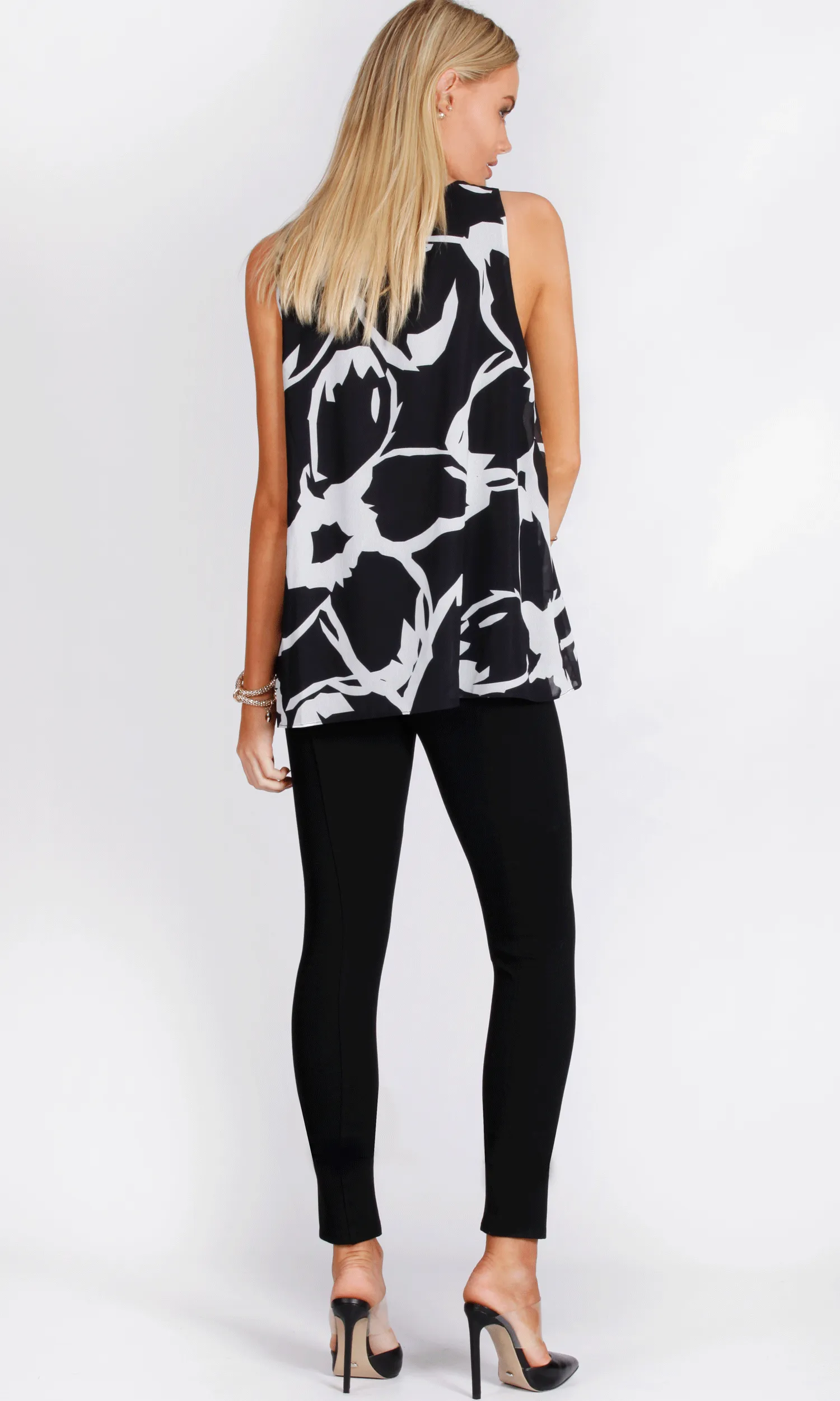 VS7140TB Neck Gather Sleeveless Top (Pack)