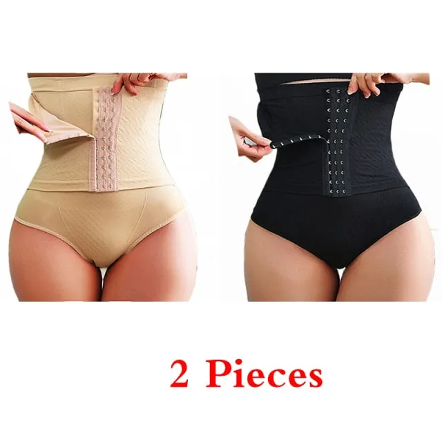 Women Waist Trainer Shapewear Tummy Control Body Shaper Shorts Hi-Waist Butt Lifter Thigh Slimmer Slimming Buckle Panties