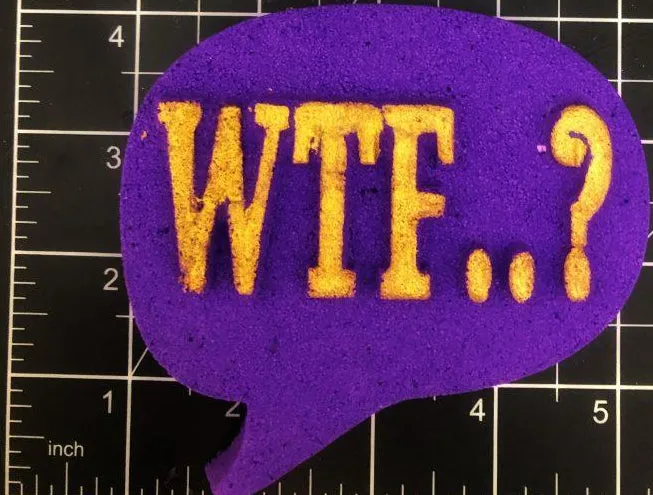 WTF Speech Bubble - DB Bath Bomb Moulds