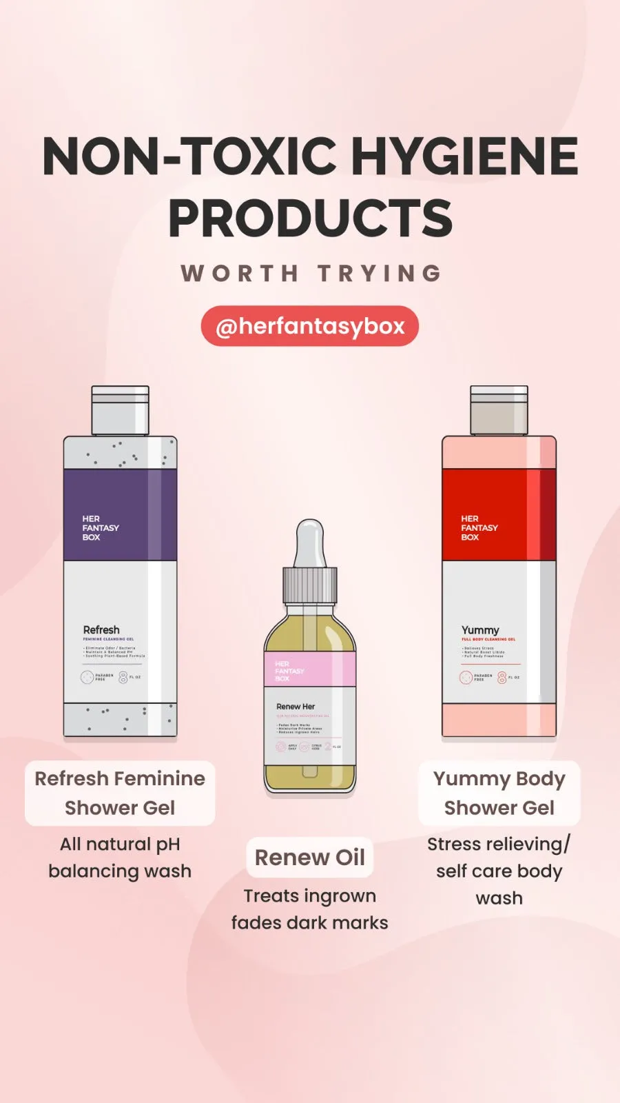 Yummy Vegan Feminine Shower Gel - 3 pk