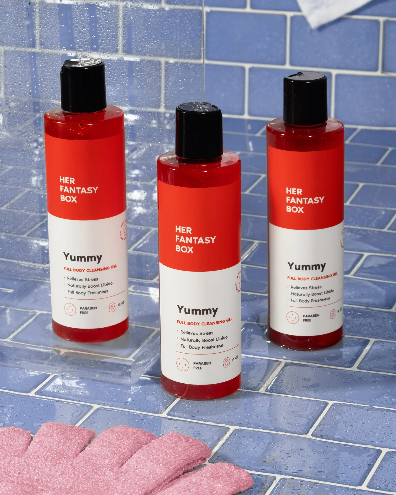 Yummy Vegan Feminine Shower Gel - 3 pk