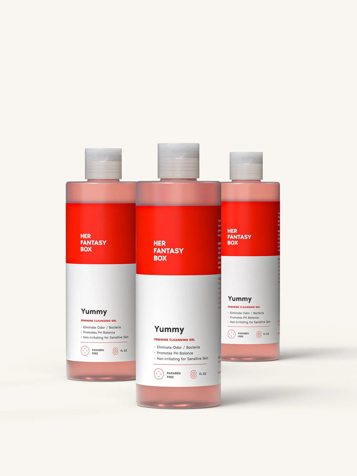 Yummy Vegan Feminine Shower Gel - 3 pk