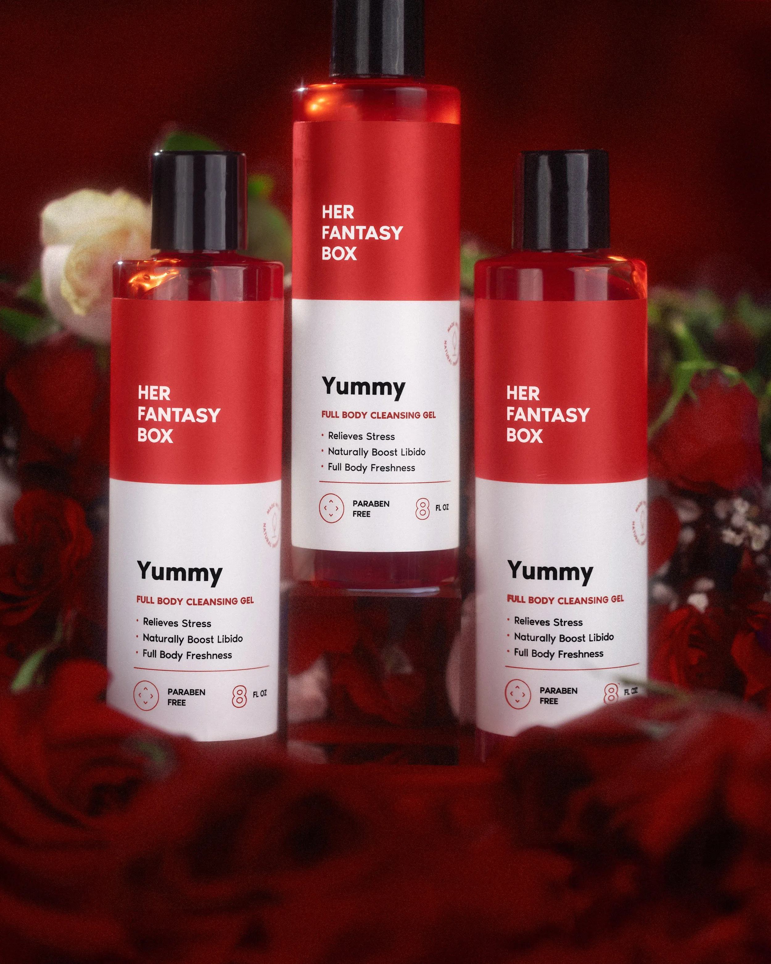 Yummy Vegan Feminine Shower Gel - 3 pk