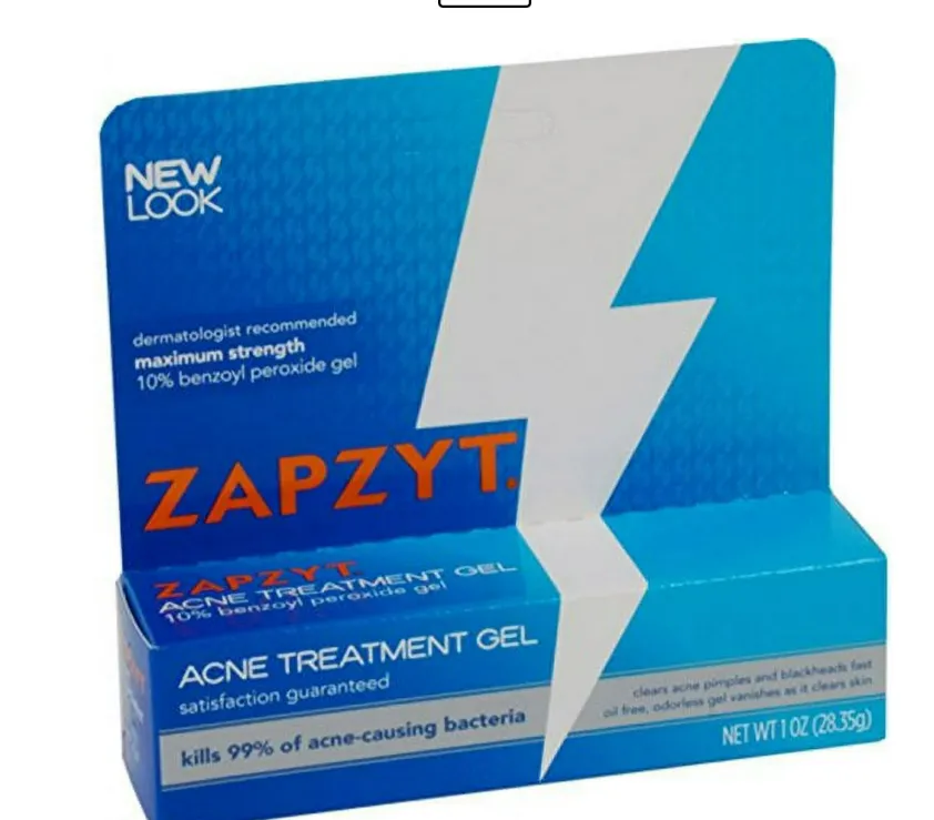 Zapzyt Acne Treatment Gel 10% Benzoyl Peroxide Gel 1 Oz